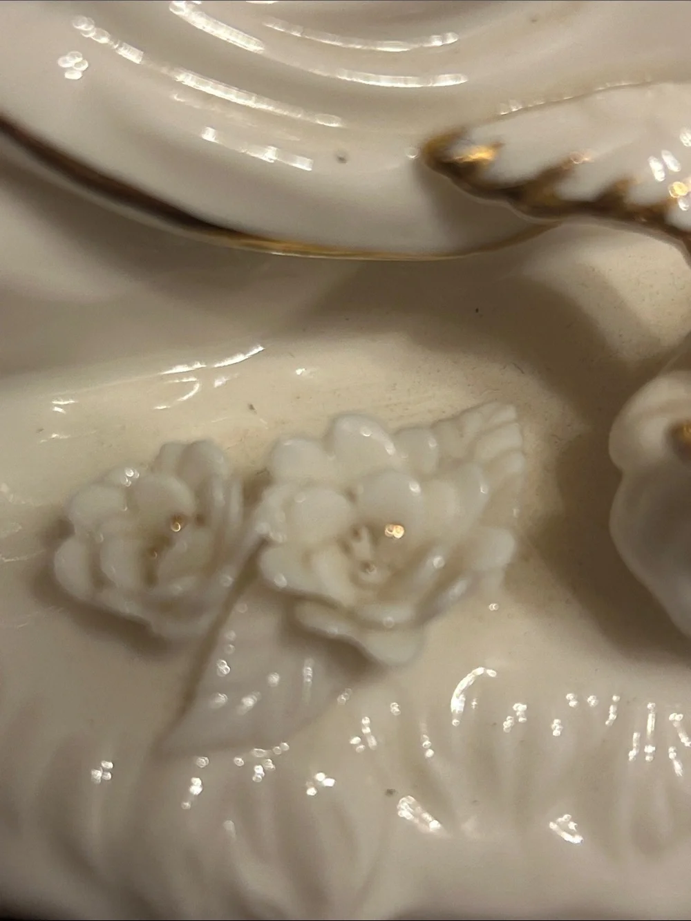 Vintage O’Well Euc Granduer Noel Angel with Cherub and dove porcelain
